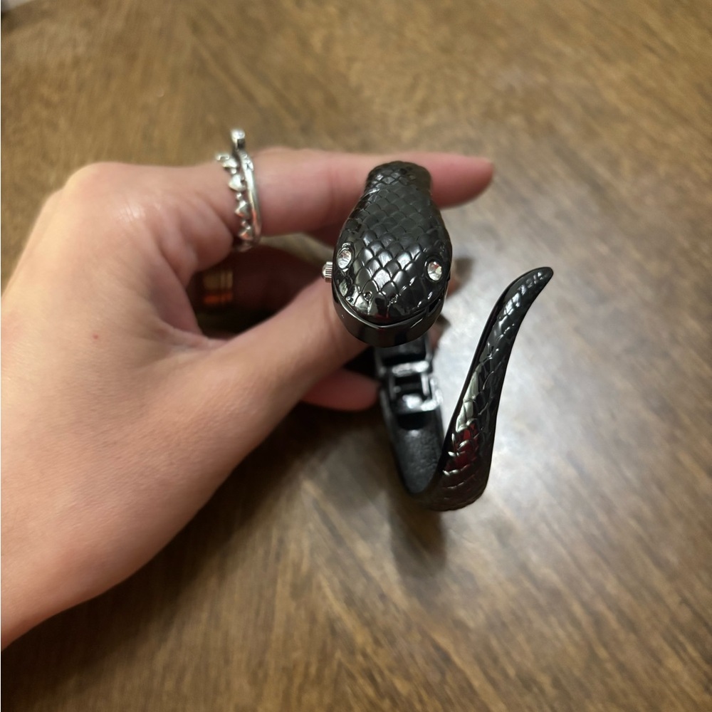 & Other Stories Black Snake Reptile Cuff